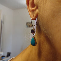 Amythest with Turquoise Earrings