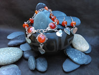 Carnelian Lover's Necklace and Earring set
