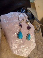 Amythest and Turquoise Earrings