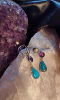 Amythest and Turquoise Earrings