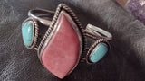 Thulite and Turquoise Bracelet