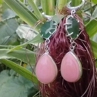 Conch w Idocrase earrings